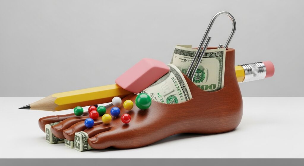 Money & Office Supplies That Fit a Foot