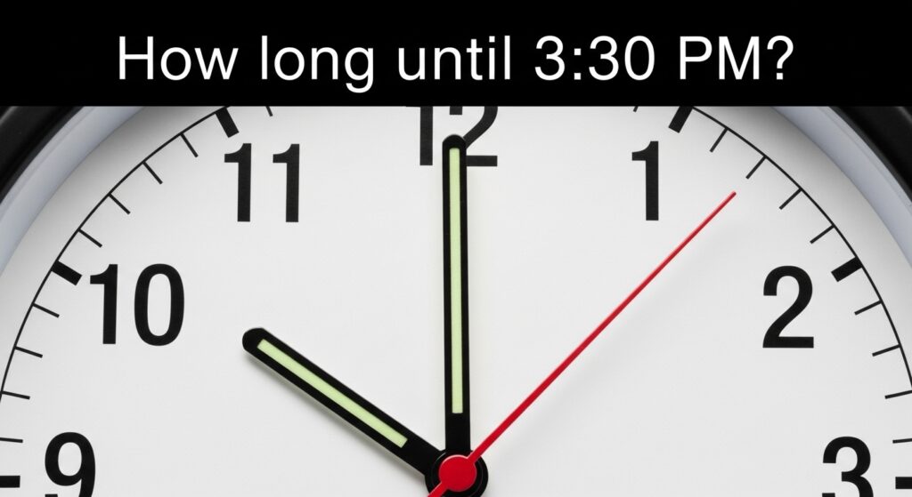 How Long Until 3:30 PM? Until 3:30 PM
