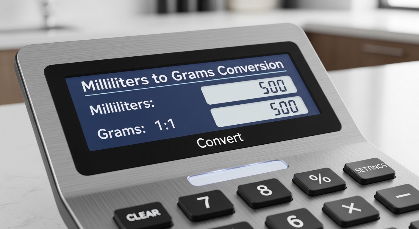 Milliliters to Grams Conversion Calculator
