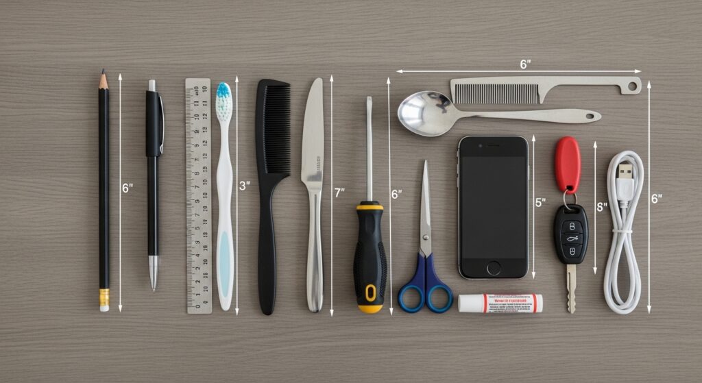 14 Daily-Use Items Measuring 6 Inches Long 6 Inches Long