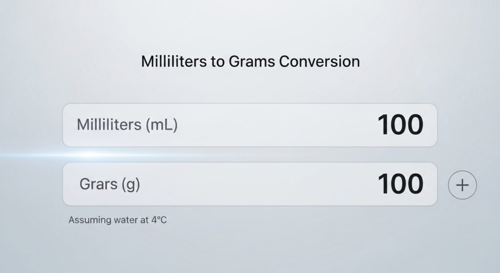 Milliliters to Grams Conversion Calculator Milliliters to Grams