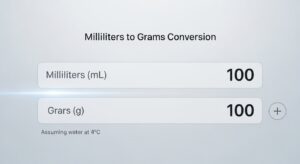 Milliliters to Grams