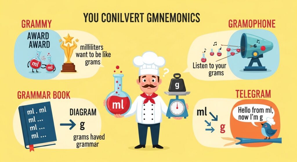Milliliters to Grams