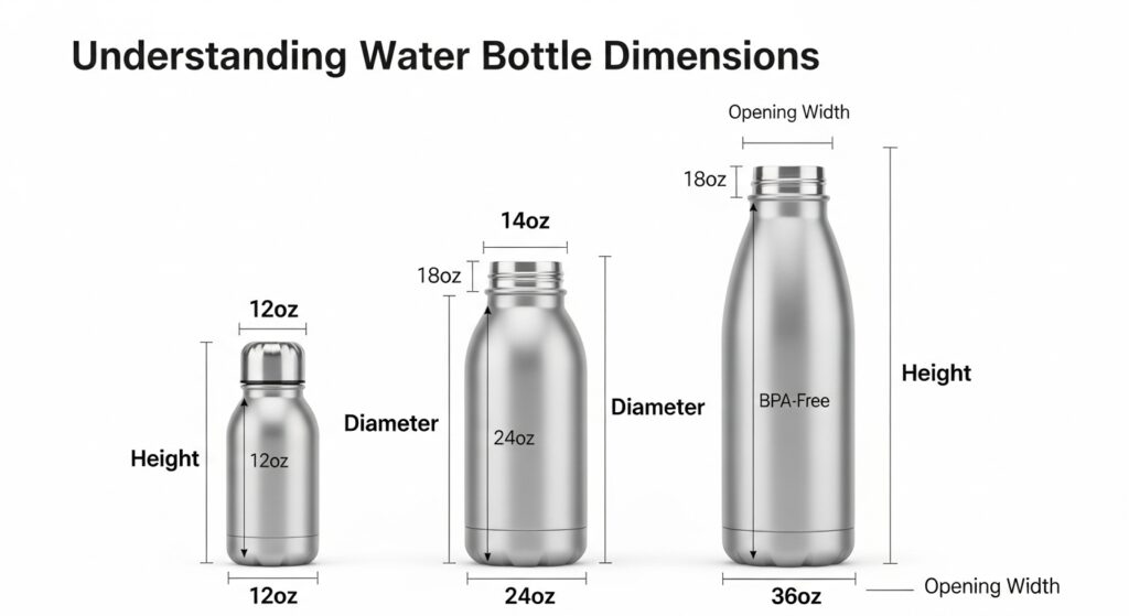 Water Bottle Dimensions