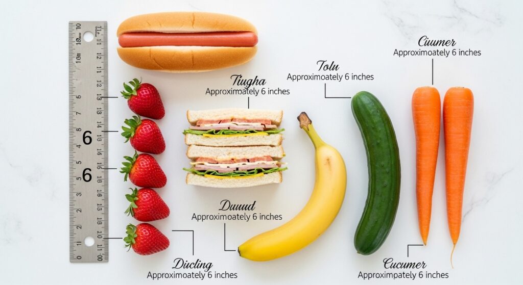Six Inches Using Food