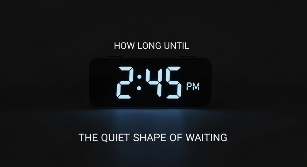 2:45 PM The Quiet Shape of Waiting