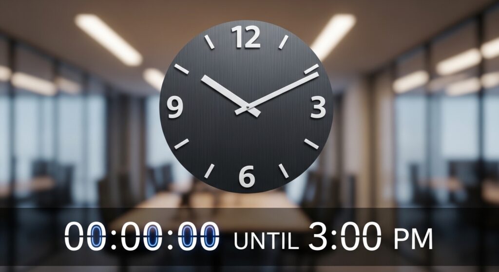 How long until 3:00 PM? How long until 3:00 PM?